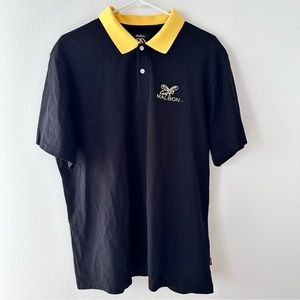 Men’s short sleeve Malbon golf polo. Size large